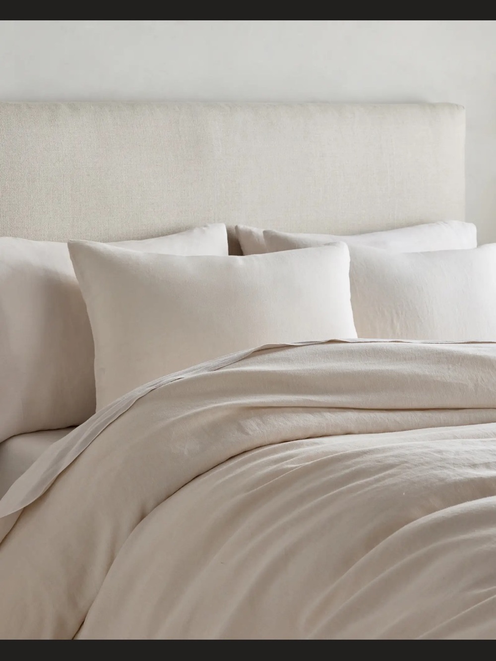 Quince European Linen Duvet Cover in Sand